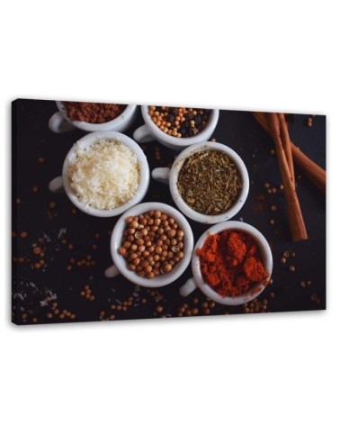 Leinwandbild modern - Set Gewürze | Feeby