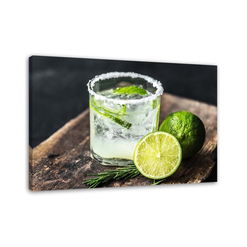 Leinwandbild - Erfrischungsgetränk mit Limette | Feeby