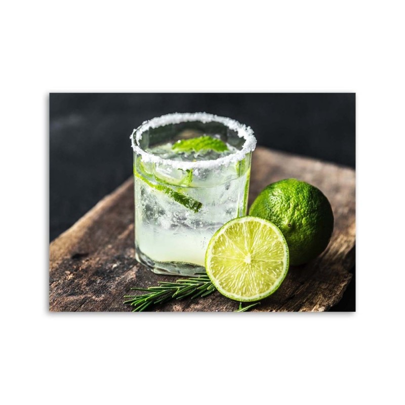 Leinwandbild - Erfrischungsgetränk mit Limette | Feeby