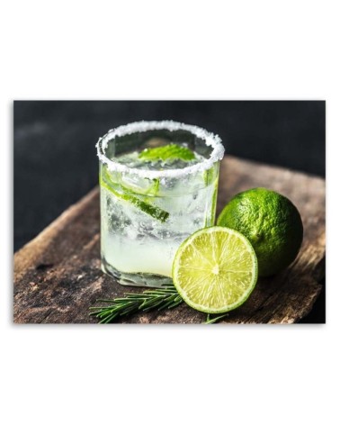 Leinwandbild - Erfrischungsgetränk mit Limette | Feeby
