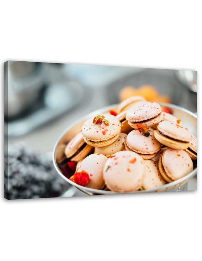 Leinwandbild modern - Rosen-Macarons | Feeby
