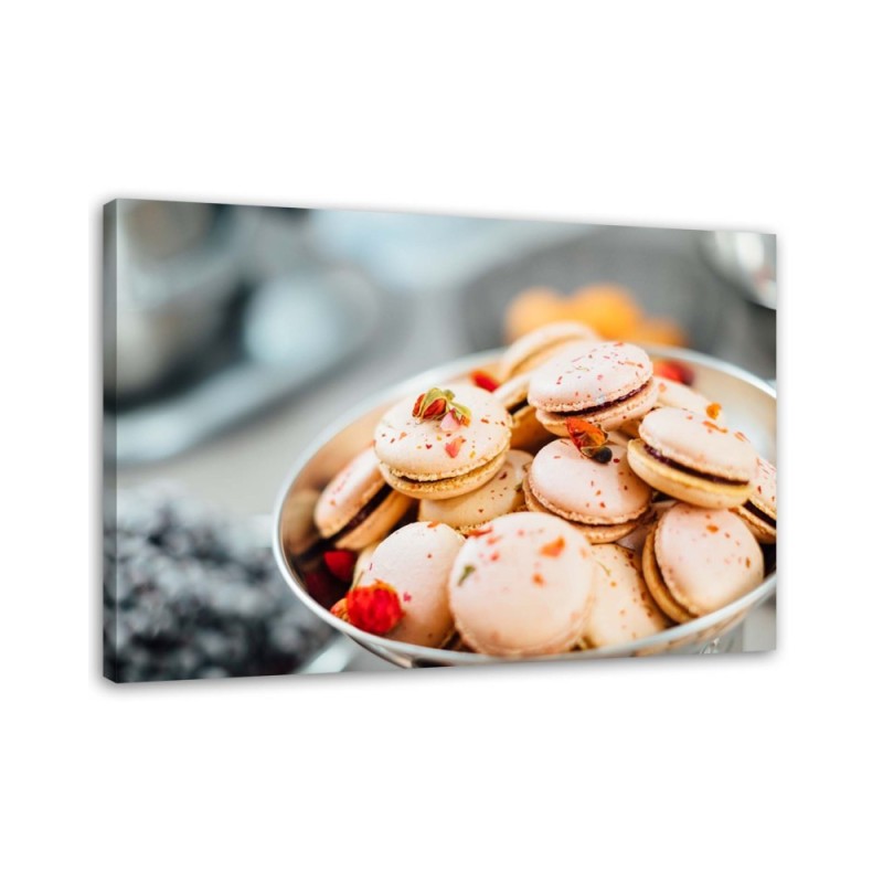 Leinwandbild modern - Rosen-Macarons | Feeby
