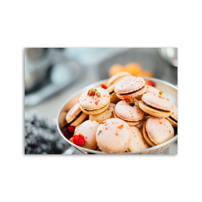 Leinwandbild modern - Rosen-Macarons | Feeby