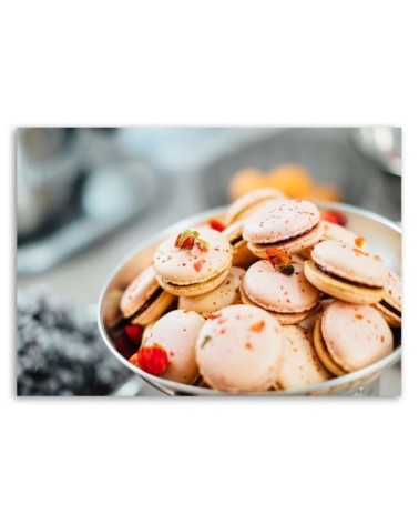 Leinwandbild modern - Rosen-Macarons | Feeby