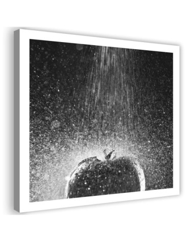Canvas painting for the kitchen - Tomato in a trickle of water | FEEBY