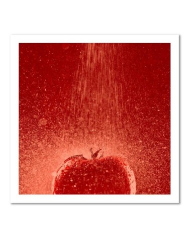 Modernes Wandbild - Tomate unter einem Wasserstrahl | Feeby