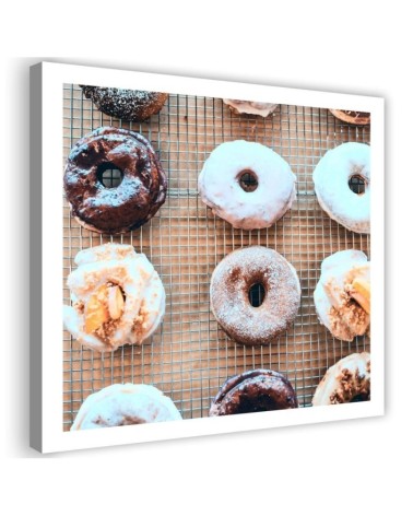Wall art painting for the kitchen - Gourmet donats | FEEBY