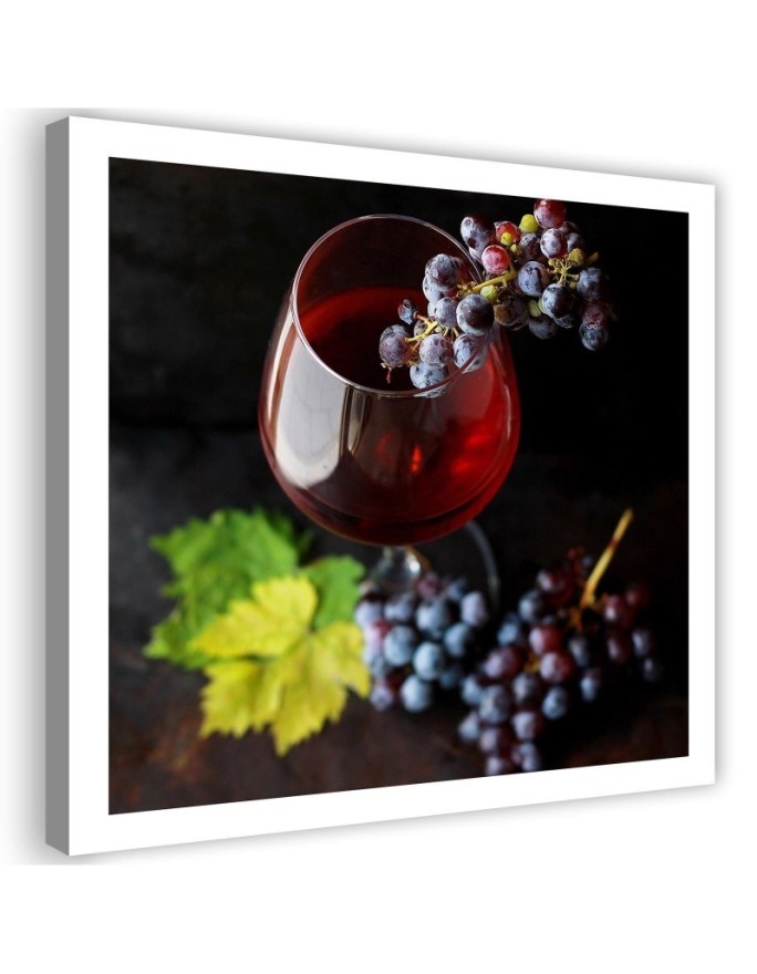Obrazy do kuchni - Czerwone wino i winogrona | FEEBY