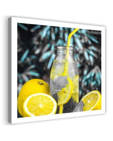 Wandbild für Wohnzimmer - Getränk und Zitronen | Feeby