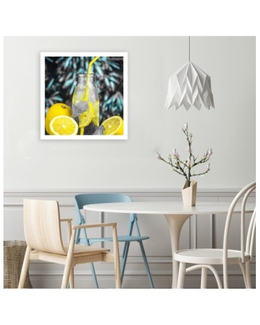 Wandbild für Wohnzimmer - Getränk und Zitronen | Feeby
