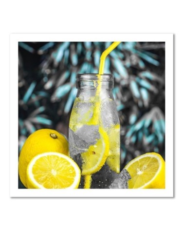Wandbild für Wohnzimmer - Getränk und Zitronen | Feeby