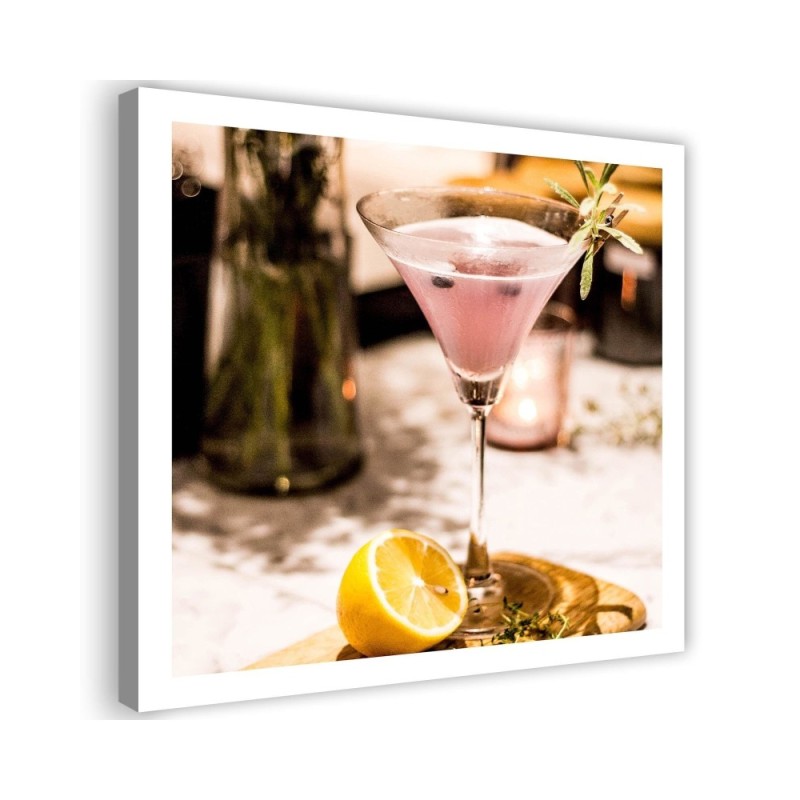 Leinwanddruck - Rosa Trinkglas | Feeby