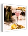 Designerskie obrazy dla domu - Kieliszek z różowym drinkiem | FEEBY