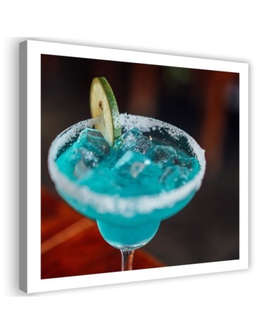 Canvas prints idea for the kitchen - Glass with blue drink | FEEBY