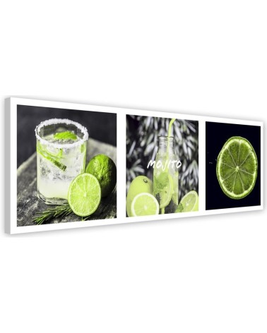 Leinwandbild modern - Set mit grüner Zitrone | Feeby