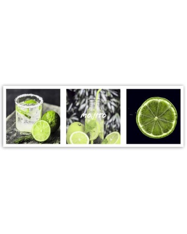 Leinwandbild modern - Set mit grüner Zitrone | Feeby