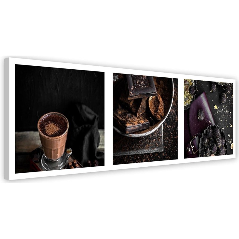 Wandbild für Wohnzimmer - Gesichter aus Schokolade | Feeby