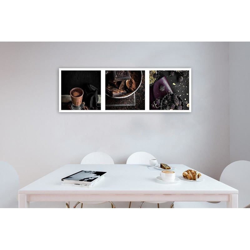 Wandbild für Wohnzimmer - Gesichter aus Schokolade | Feeby