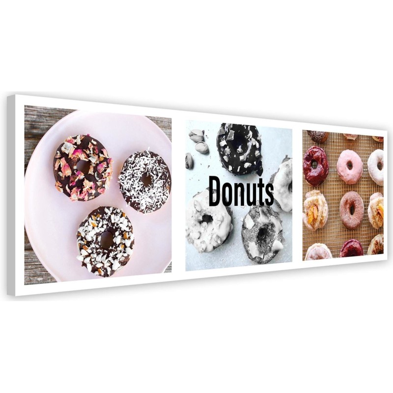 Modernes Wandbild - Bunte Donuts - Set | Feeby