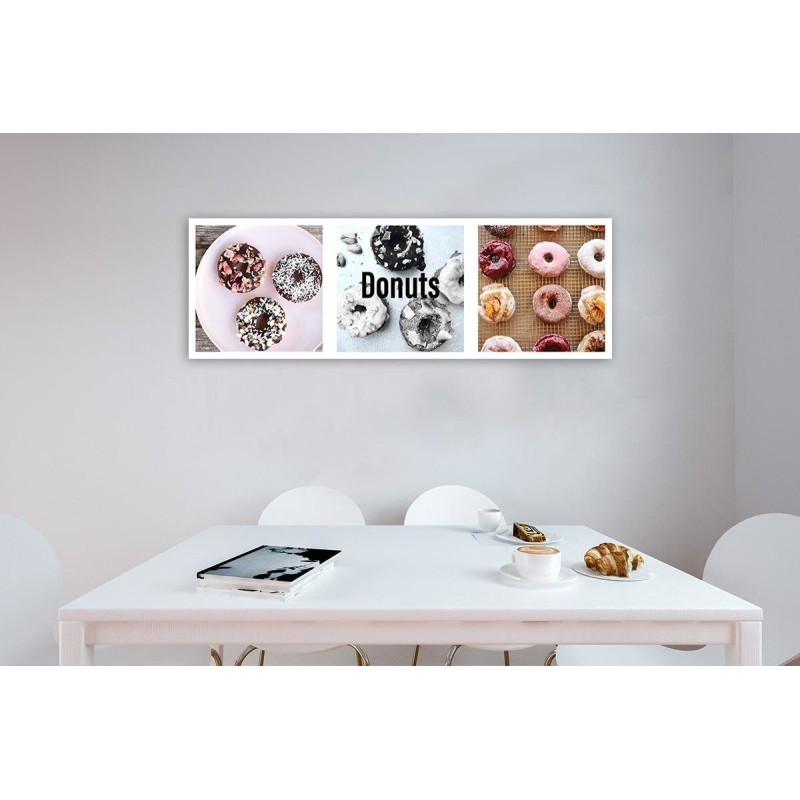 Modernes Wandbild - Bunte Donuts - Set | Feeby