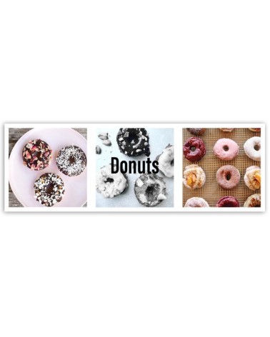 Modernes Wandbild - Bunte Donuts - Set | Feeby