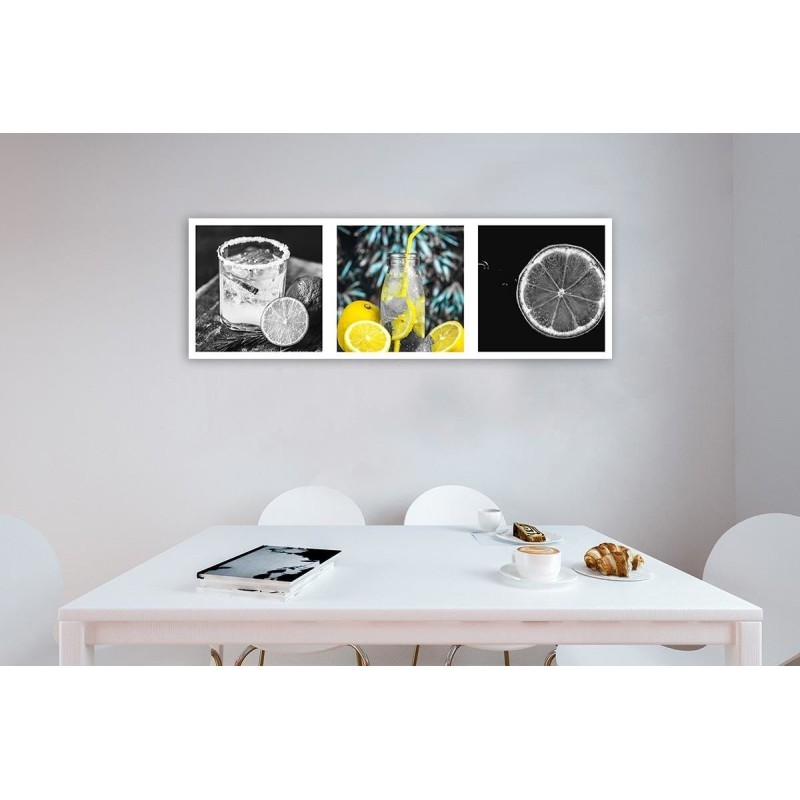 Modernes Wandbild - Zitronenverrücktheit - Satz | Feeby