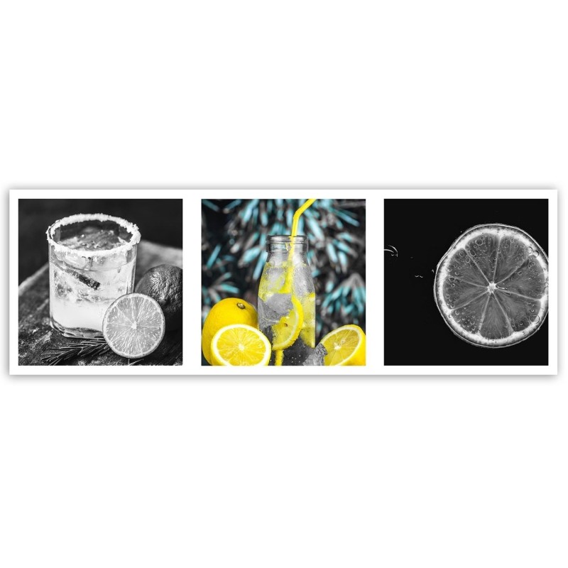 Modernes Wandbild - Zitronenverrücktheit - Satz | Feeby