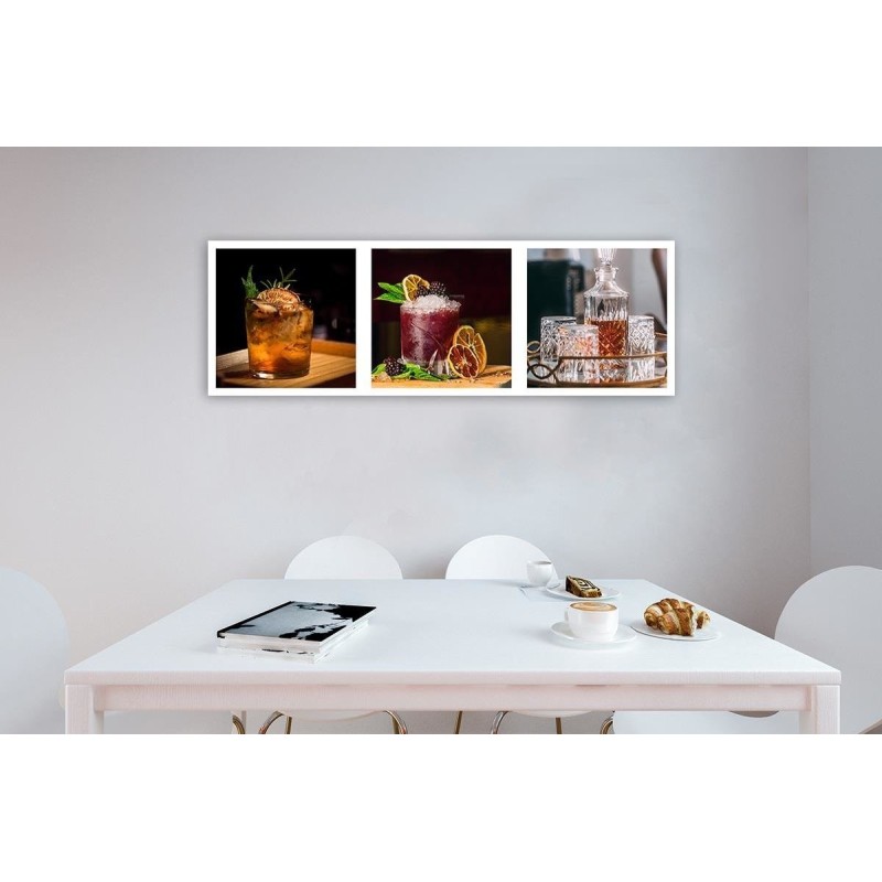 Leinwanddruck - Getränke und Whisky - Set | Feeby