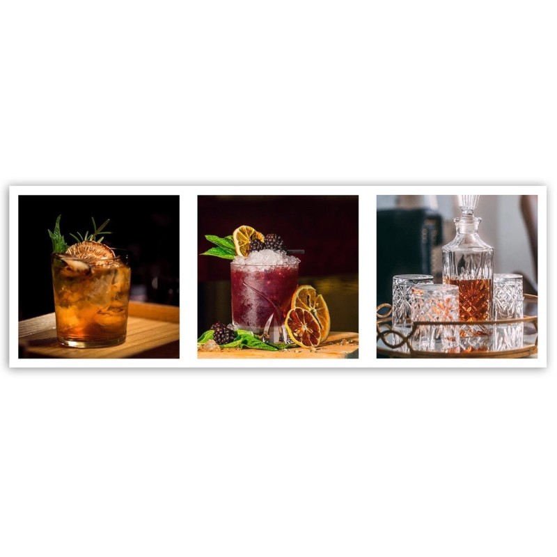 Leinwanddruck - Getränke und Whisky - Set | Feeby