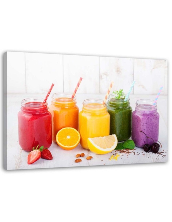 Modernes Wandbild - Gesunde Fruchtcocktails | Feeby