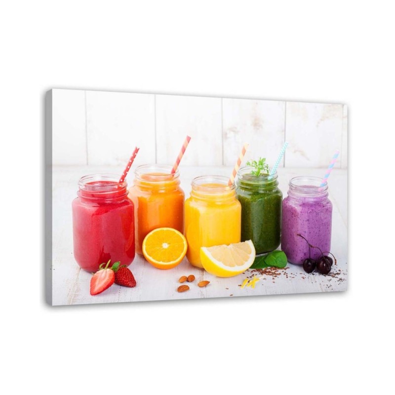 Modernes Wandbild - Gesunde Fruchtcocktails | Feeby