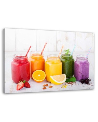 Decorative Canvas painting for kitchen - Healthy fruit cocktails | FEEBY