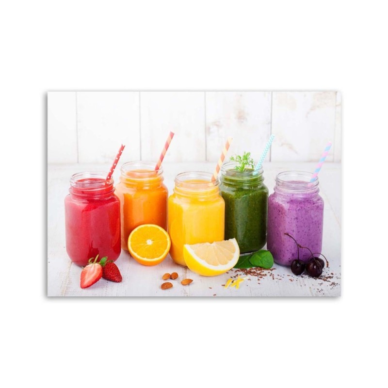 Modernes Wandbild - Gesunde Fruchtcocktails | Feeby
