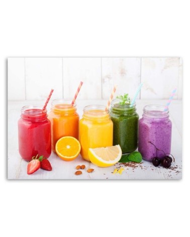 Modernes Wandbild - Gesunde Fruchtcocktails | Feeby