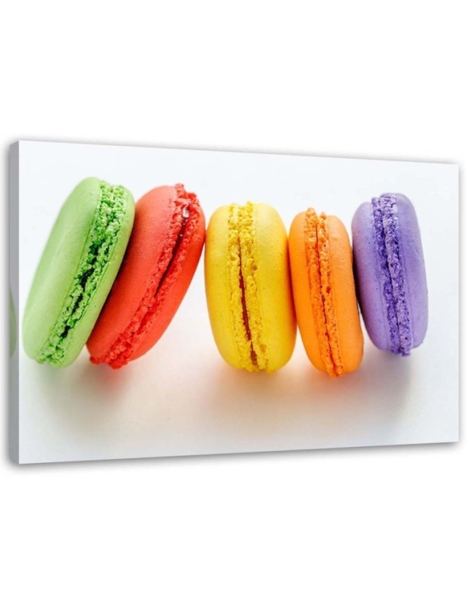 Modern Canvas painting for the kitchen - French macarons | FEEBY