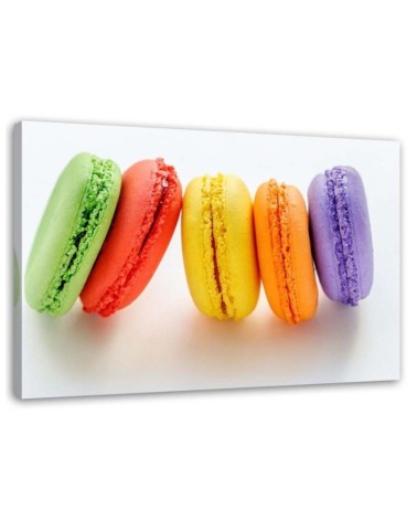 Modern Canvas painting for the kitchen - French macarons | FEEBY
