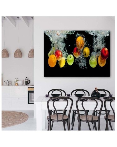 Leinwandbild - Frisches Obst im Wasser | Feeby
