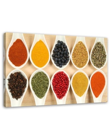 Wall art Canvas for kitchen restaurant - Colourful Spices. Dress your walls! | FEEBY