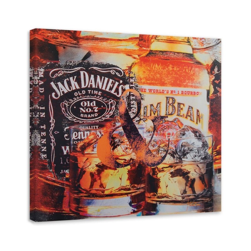 Modernes Wandbild - Zwei Whisky-Getränke | Feeby