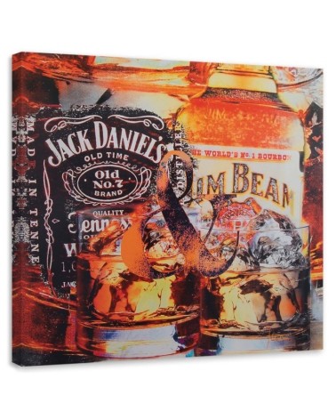 Modernes Wandbild - Zwei Whisky-Getränke | Feeby