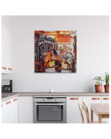 Modernes Wandbild - Zwei Whisky-Getränke | Feeby