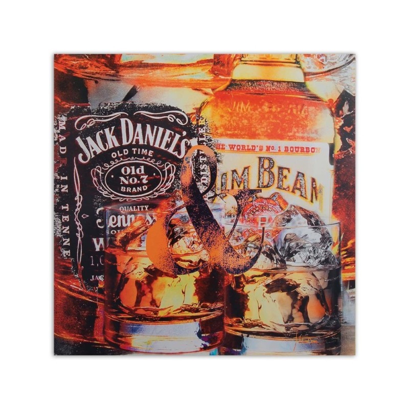 Modernes Wandbild - Zwei Whisky-Getränke | Feeby