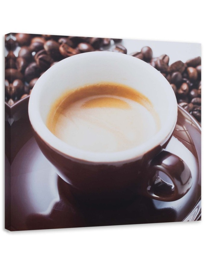 Leinwanddruck - Eine halbe Tasse Kaffee | Feeby