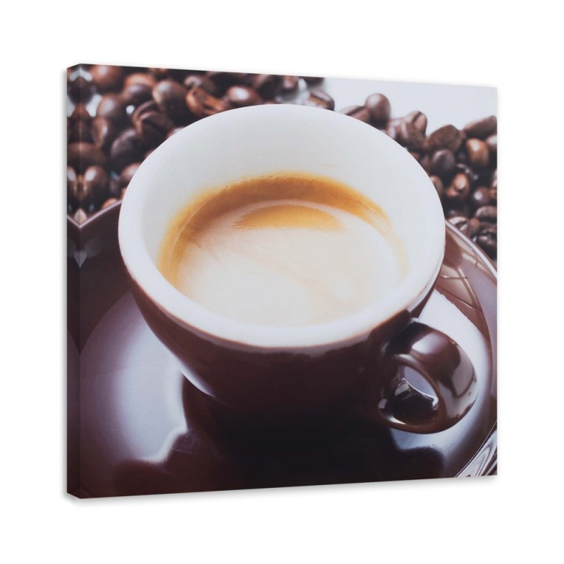 Leinwanddruck - Eine halbe Tasse Kaffee | Feeby