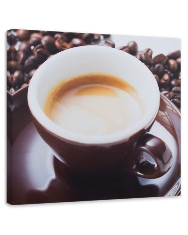 Leinwanddruck - Eine halbe Tasse Kaffee | Feeby