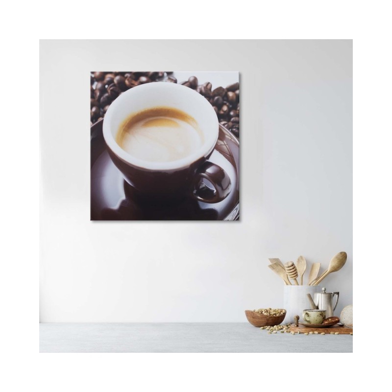 Leinwanddruck - Eine halbe Tasse Kaffee | Feeby
