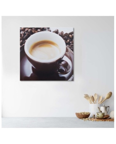 Leinwanddruck - Eine halbe Tasse Kaffee | Feeby