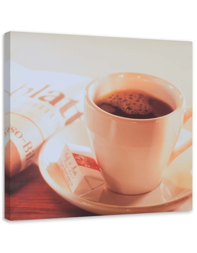 Stylish Canvas paintings for the kitchen - Coffee in a white cup | FEEBY