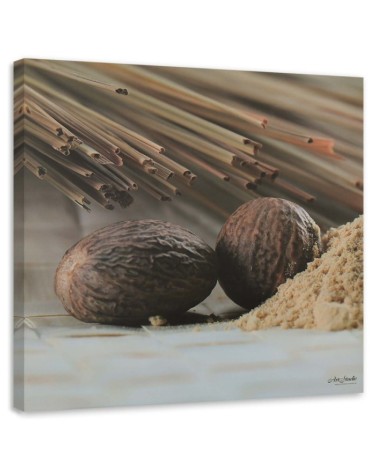 Wandbild für Wohnzimmer - Zwei braune Samen | Feeby