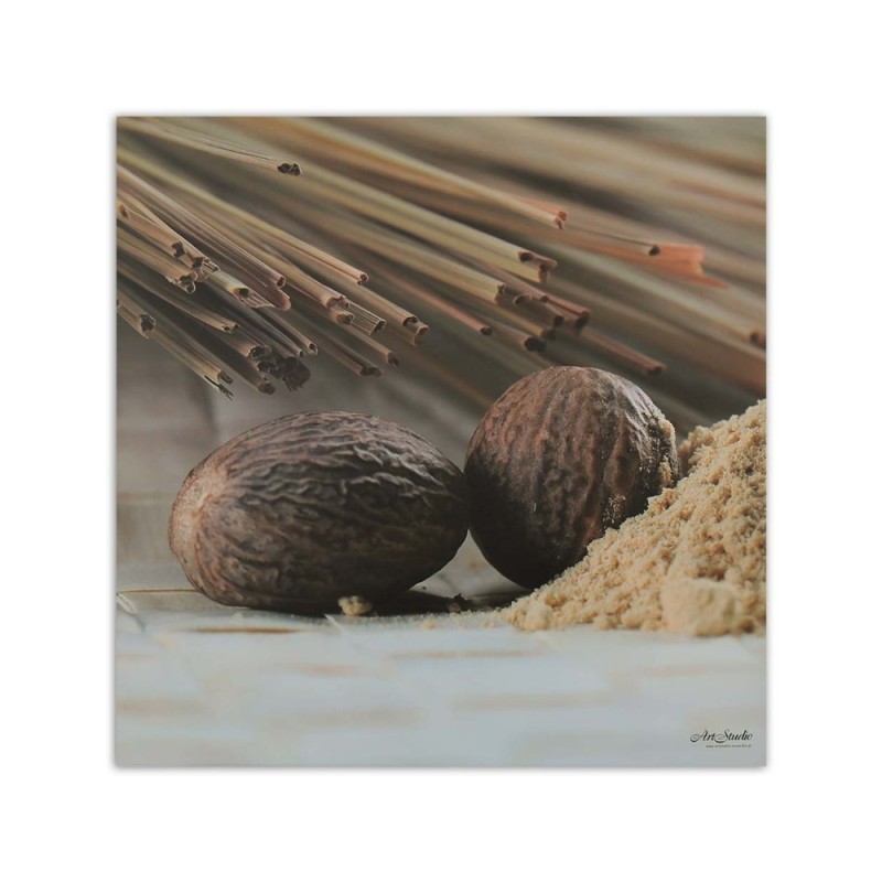 Wandbild für Wohnzimmer - Zwei braune Samen | Feeby